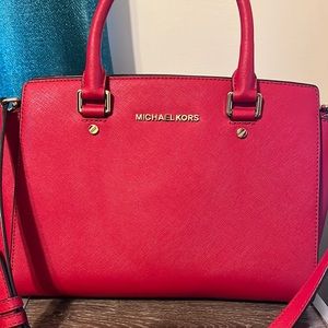 Red Michael Kors Purse